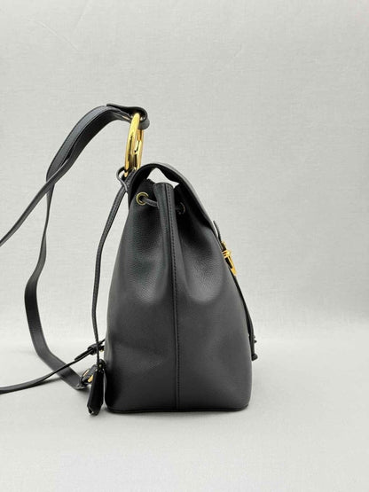 Pre - loved FENDI Black Drawstring Backpack at Reems Closet