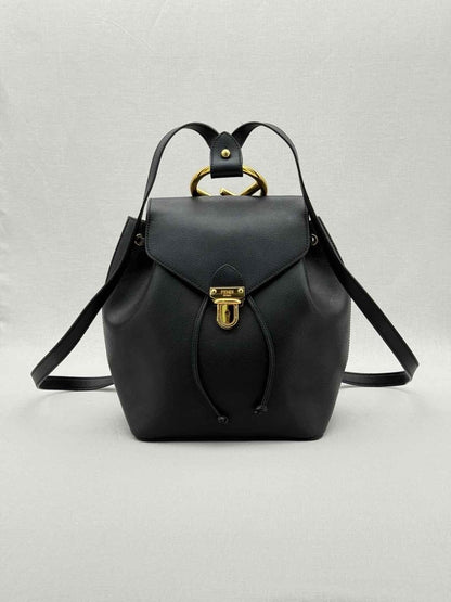 Pre - loved FENDI Black Drawstring Backpack at Reems Closet