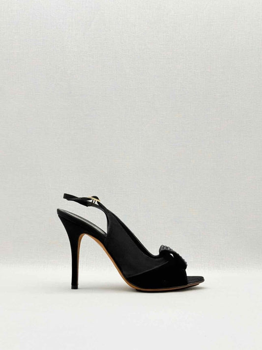 Pre - loved FENDI Black Embellished Size EU 38 Slingbacks at Reems Closet