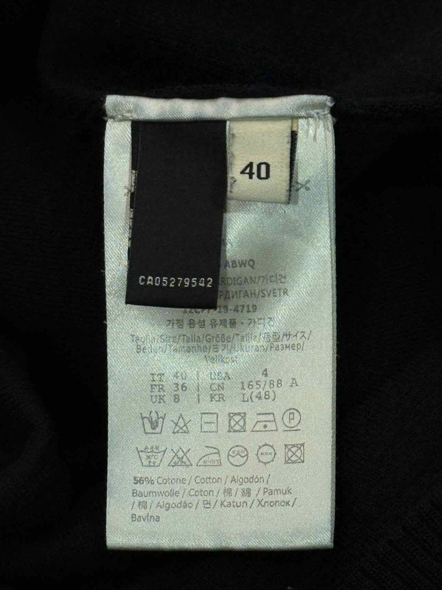 Pre - loved FENDI Black FF Jacquard Size US 4 Cardigan at Reems Closet