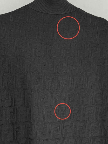 Pre - loved FENDI Black FF Jacquard Size US 4 Cardigan at Reems Closet