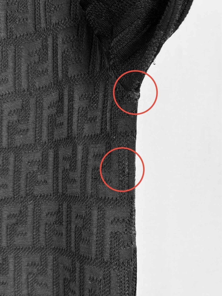 Pre - loved FENDI Black FF Jacquard Size US 4 Cardigan at Reems Closet