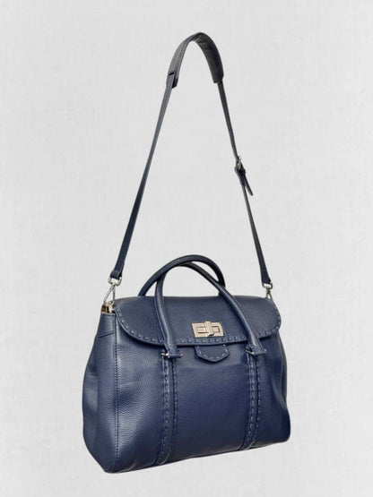 Pre - loved FENDI Blue Top Handle at Reems Closet