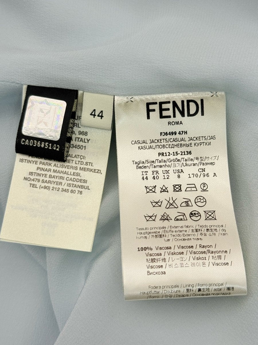 Pre - loved FENDI Blue w/ Red Pipeline Size US 8 Outfit Set at Reems Closet