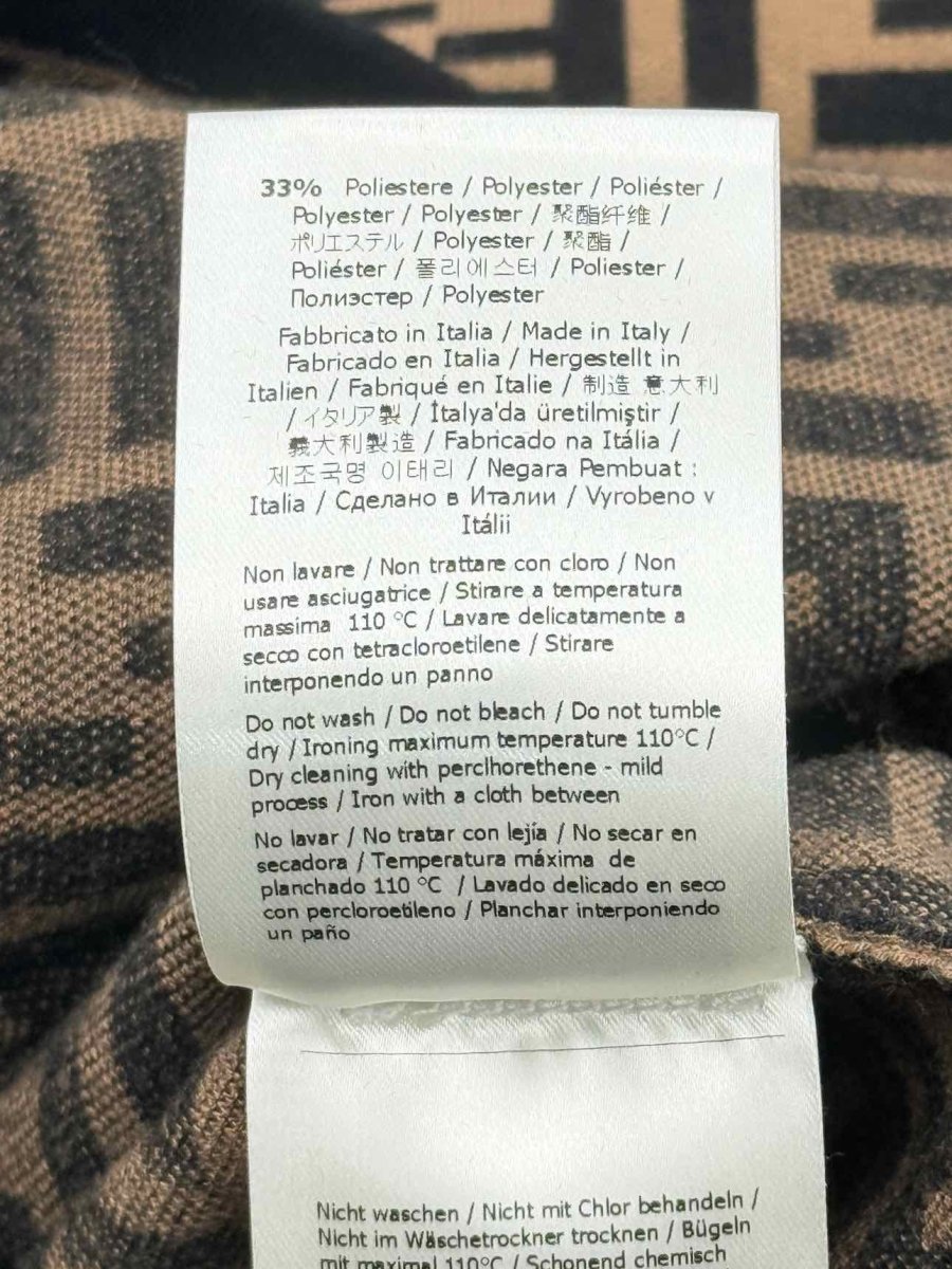 Pre - loved FENDI Brown FF Jacquard Size US 0 Midi Dress at Reems Closet