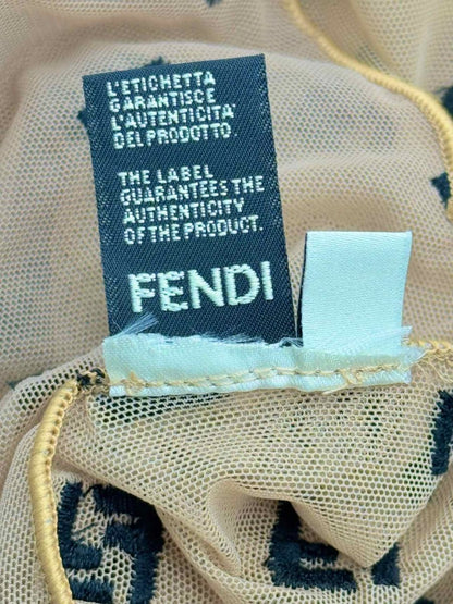 Pre - loved FENDI Brown Flock Size US 4 Bodysuit at Reems Closet