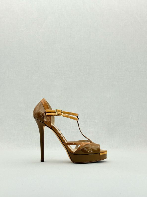 Pre - loved FENDI Brown Size EU 37.5 Heeled Sandals at Reems Closet