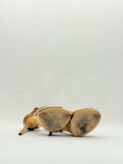 Pre - loved FENDI Brown Size EU 37.5 Heeled Sandals at Reems Closet