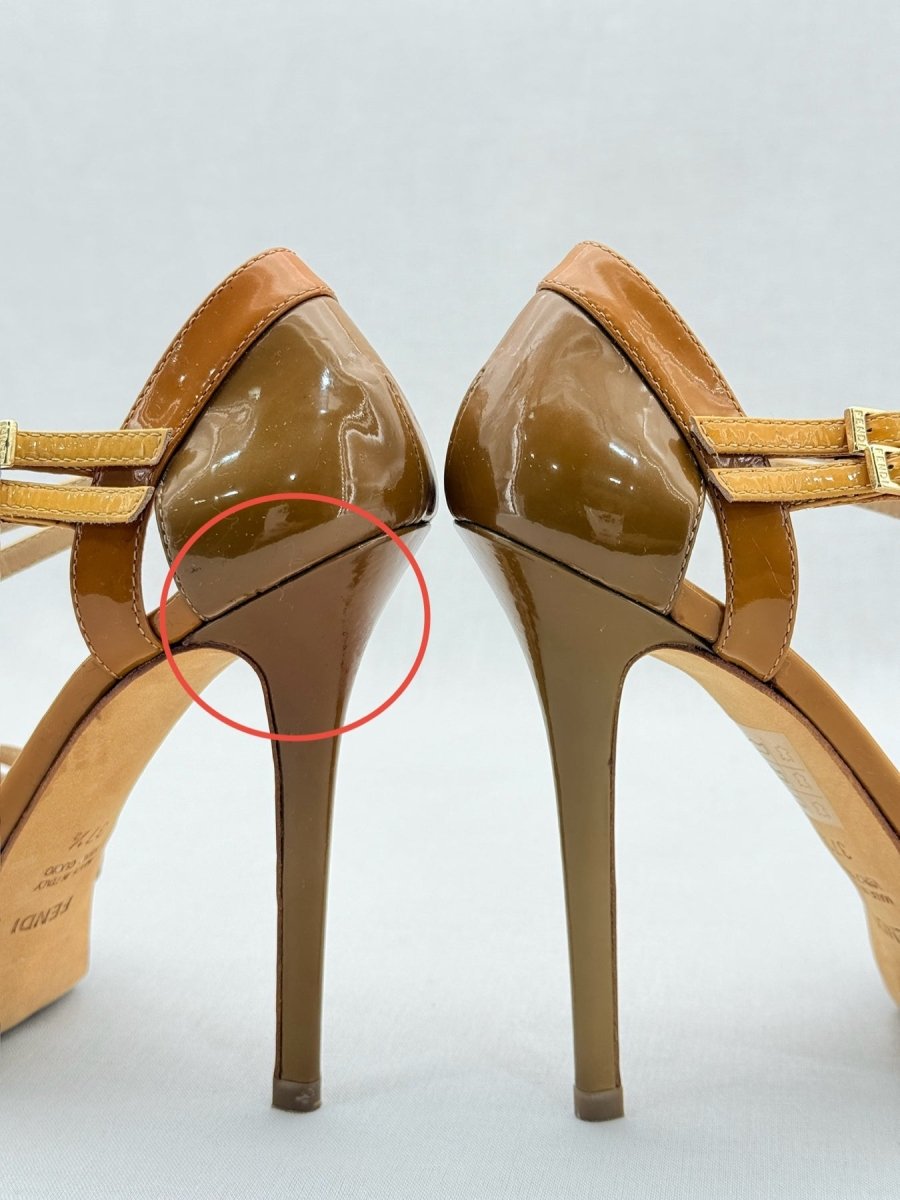 Pre - loved FENDI Brown Size EU 37.5 Heeled Sandals at Reems Closet