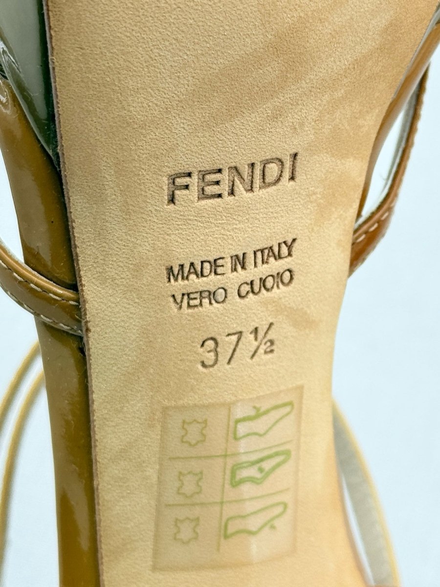 Pre - loved FENDI Brown Size EU 37.5 Heeled Sandals at Reems Closet