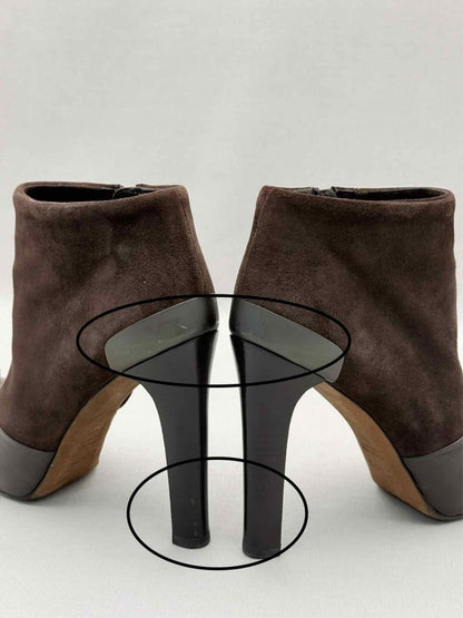 Pre-loved FENDI Brown Size EU 38 Ankle Boots at Reems Closet