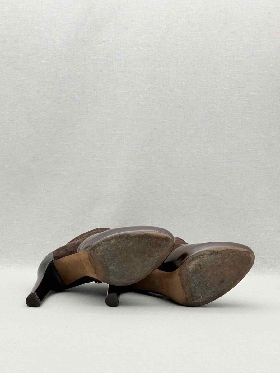 Pre-loved FENDI Brown Size EU 38 Ankle Boots at Reems Closet