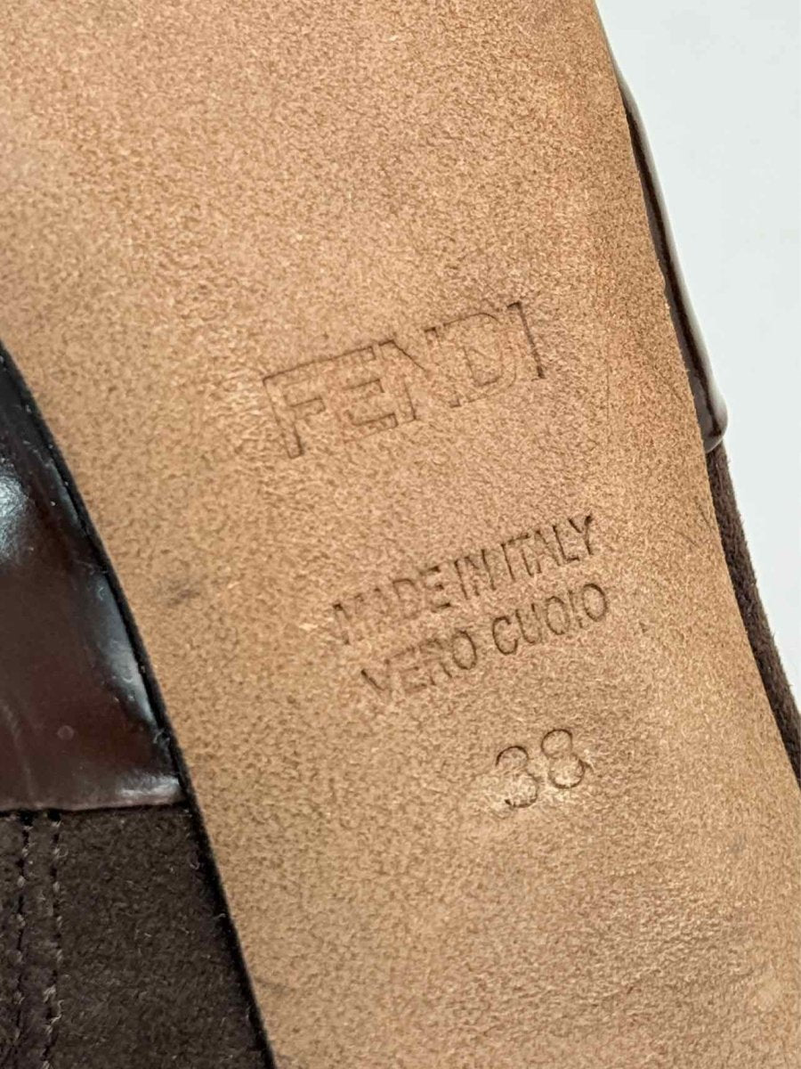 Pre-loved FENDI Brown Size EU 38 Ankle Boots at Reems Closet