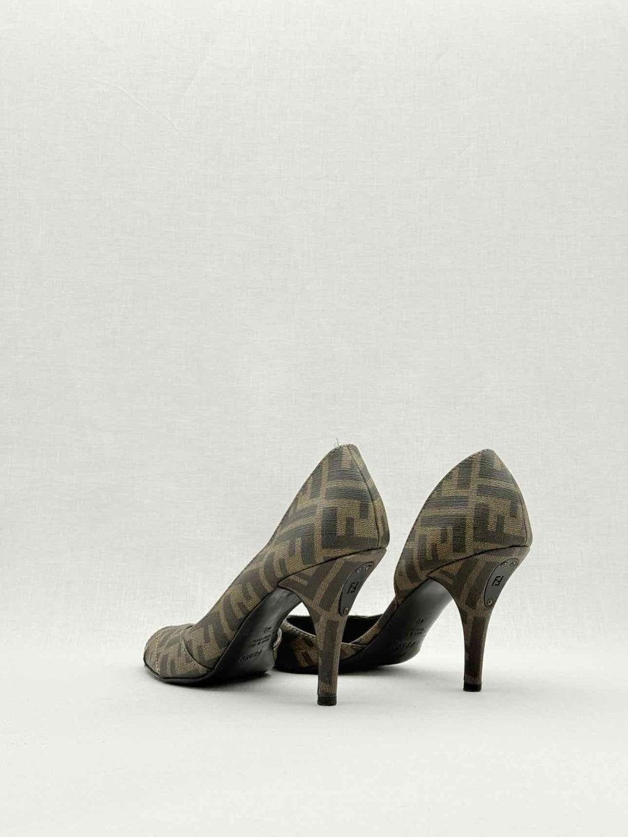 Pre - loved FENDI Brown Zucca Size EU 40 Pumps at Reems Closet