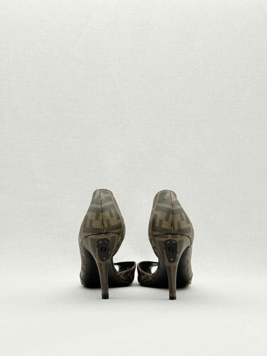 Pre - loved FENDI Brown Zucca Size EU 40 Pumps at Reems Closet