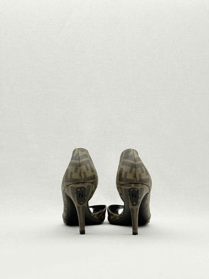 Pre - loved FENDI Brown Zucca Size EU 40 Pumps at Reems Closet