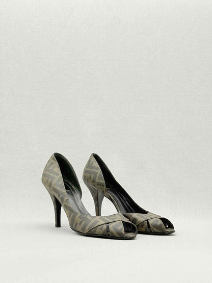 Pre - loved FENDI Brown Zucca Size EU 40 Pumps at Reems Closet