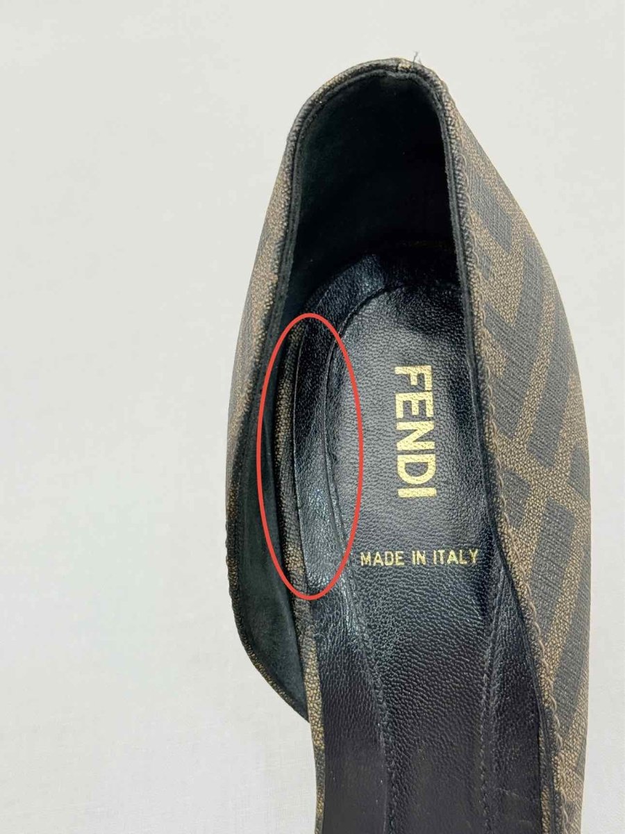 Pre - loved FENDI Brown Zucca Size EU 40 Pumps at Reems Closet