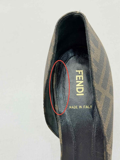 Pre - loved FENDI Brown Zucca Size EU 40 Pumps at Reems Closet