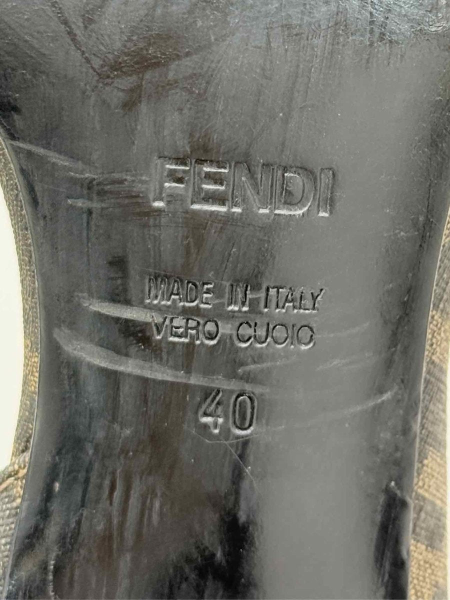 Pre - loved FENDI Brown Zucca Size EU 40 Pumps at Reems Closet