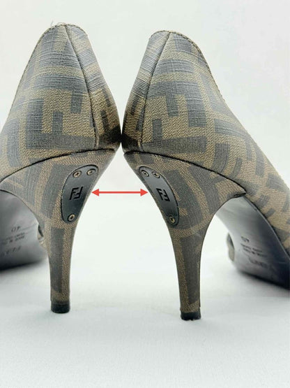 Pre - loved FENDI Brown Zucca Size EU 40 Pumps at Reems Closet