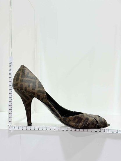 Pre - loved FENDI Brown Zucca Size EU 40 Pumps at Reems Closet