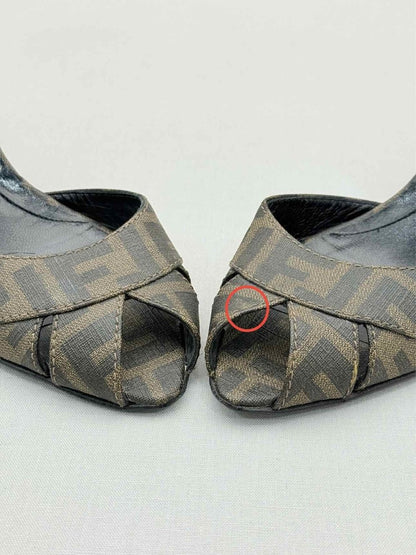 Pre - loved FENDI Brown Zucca Size EU 40 Pumps at Reems Closet