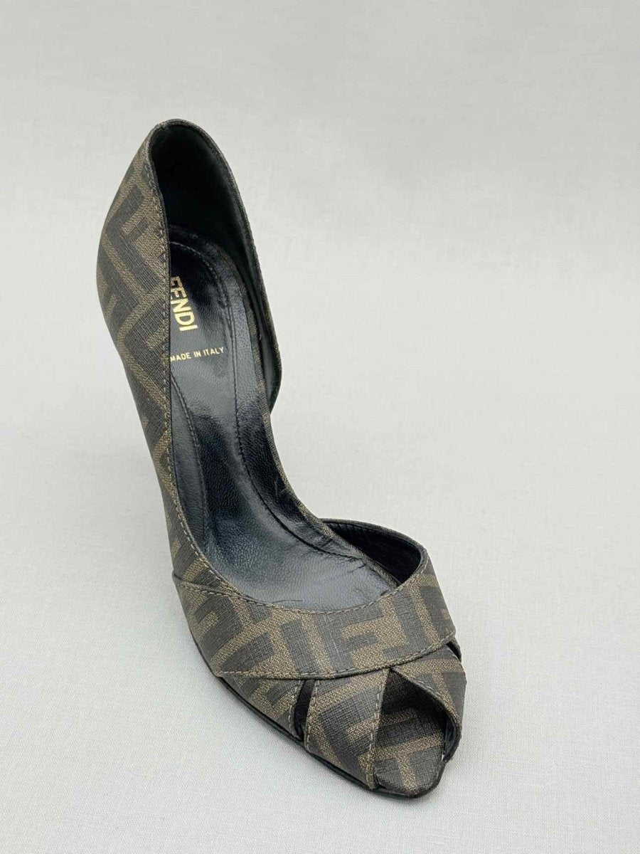 Pre - loved FENDI Brown Zucca Size EU 40 Pumps at Reems Closet