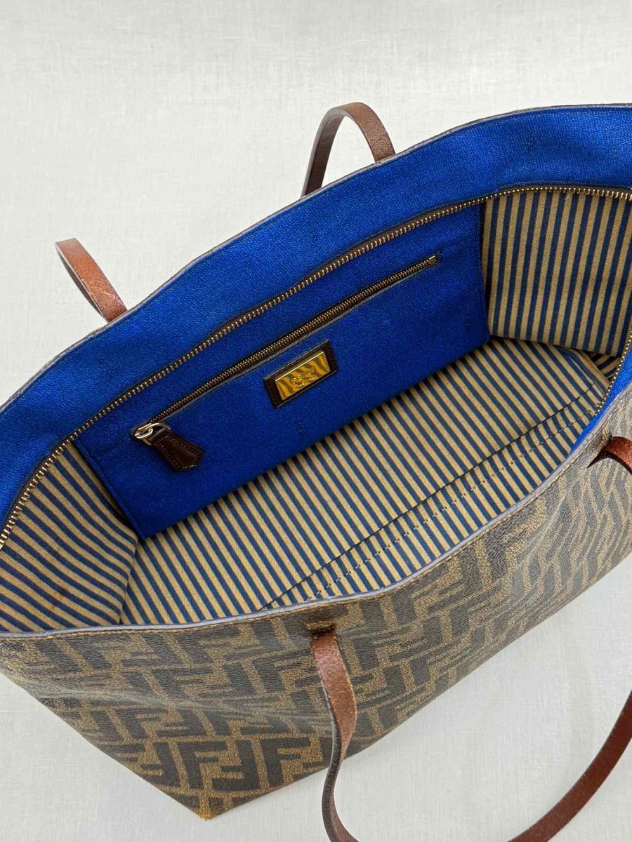 Pre - loved FENDI Brown Zucca Tote Bag at Reems Closet