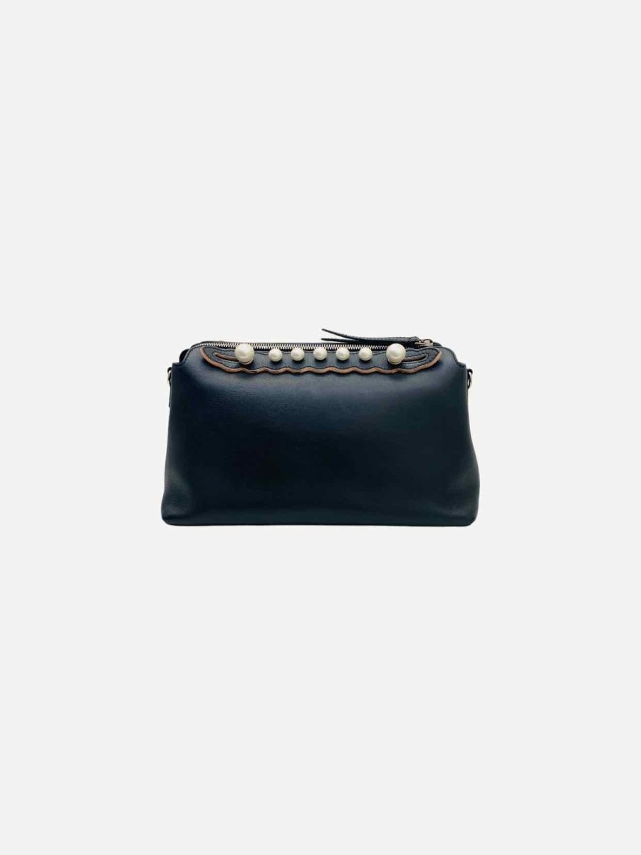 Pre - loved FENDI By the Way Black Pearl Shoulder Bag at Reems Closet