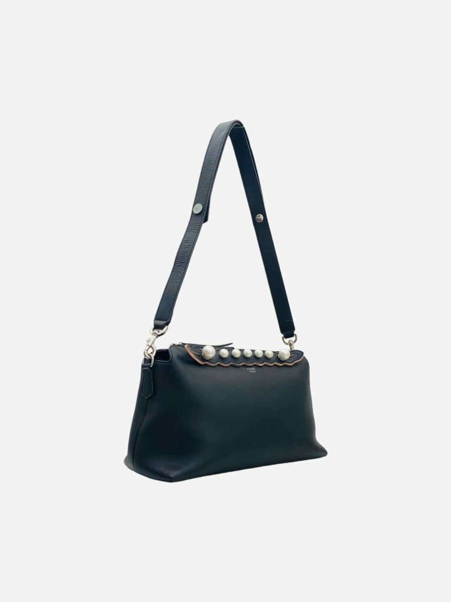 Pre - loved FENDI By the Way Black Pearl Shoulder Bag at Reems Closet