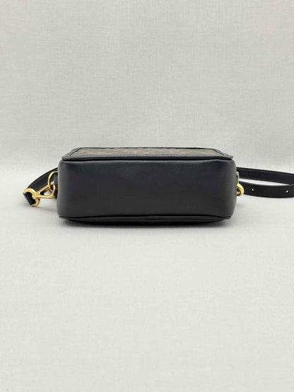 Pre-loved FENDI Camera Case Black & Brown Embossed Crossbody at Reems Closet