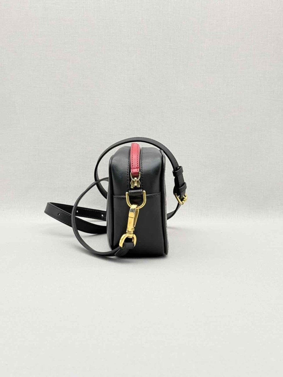 Pre-loved FENDI Camera Case Black & Brown Embossed Crossbody at Reems Closet