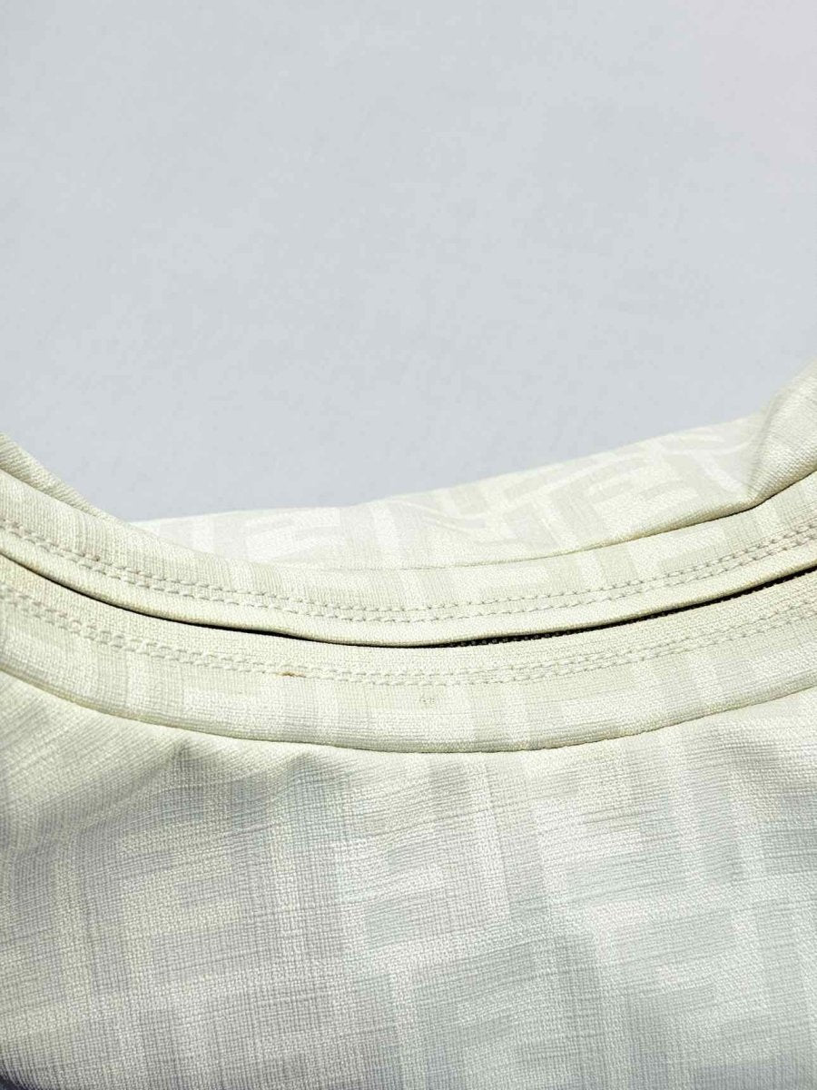 Pre - loved FENDI Chef Chain White & Grey Zucca Hobo bag at Reems Closet