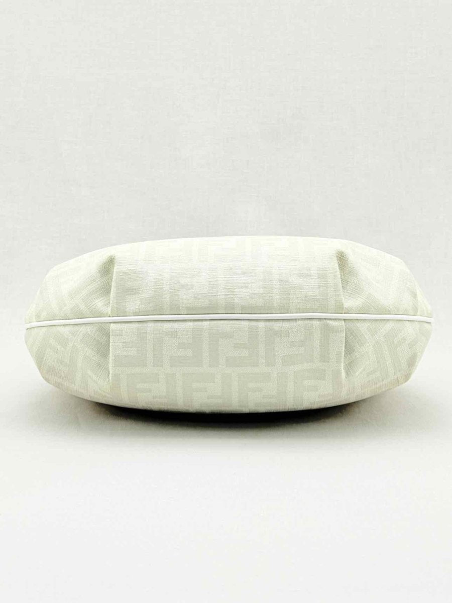 Pre - loved FENDI Chef Chain White & Grey Zucca Hobo bag at Reems Closet