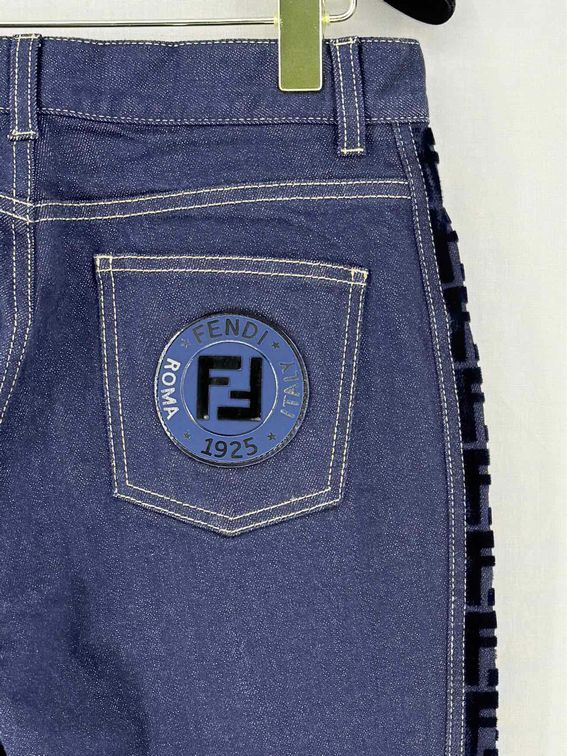 Pre - loved FENDI Dark Blue Size US 6 Jeans at Reems Closet