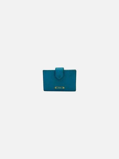 Pre - loved FENDI Elite Accordian Blue Card Holder at Reems Closet