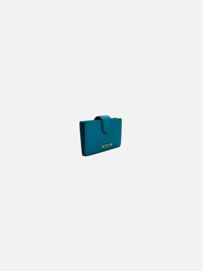 Pre - loved FENDI Elite Accordian Blue Card Holder at Reems Closet