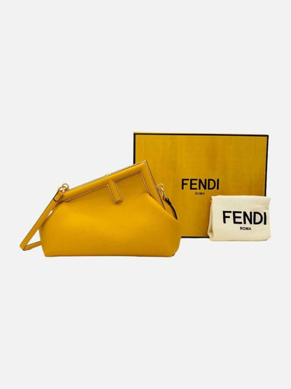 Pre - loved FENDI First Yellow Shoulder Bag at Reems Closet