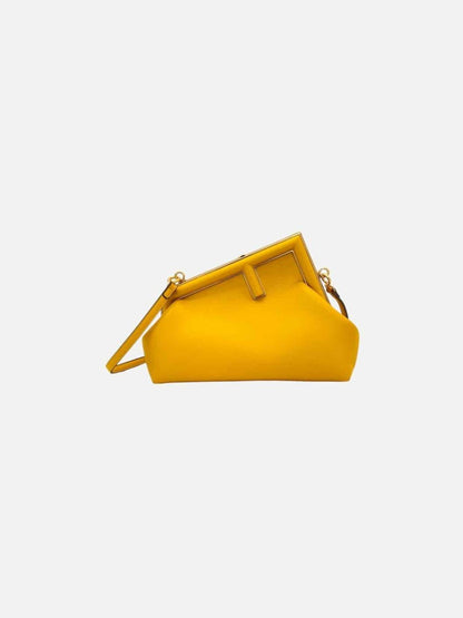 Pre - loved FENDI First Yellow Shoulder Bag at Reems Closet