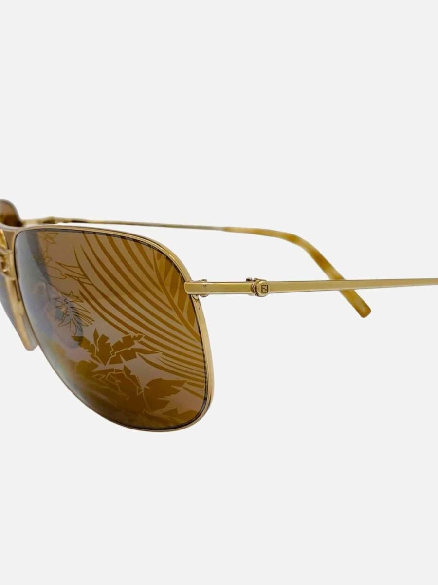 Pre-loved FENDI Gold Sunglasses from Reems Closet