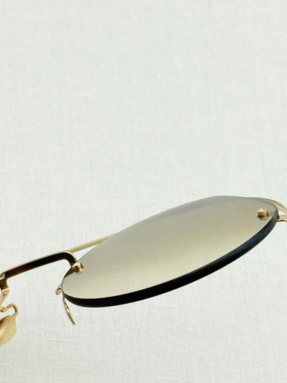 Pre - loved FENDI Gold Tone Sunglasses at Reems Closet