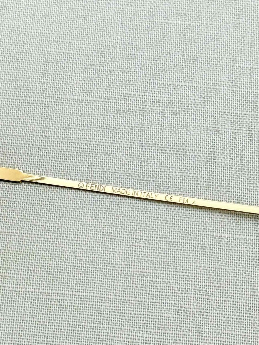 Pre - loved FENDI Gold Tone Sunglasses at Reems Closet