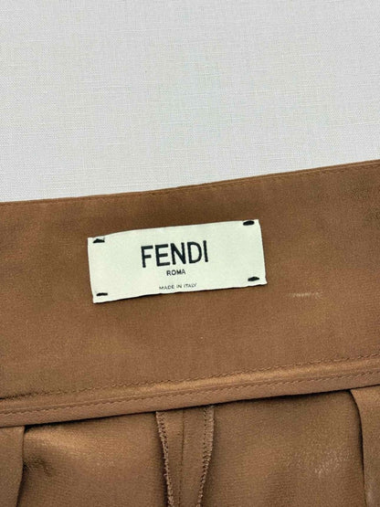 Pre - loved FENDI High Rise Brown Size US 2 Pants at Reems Closet