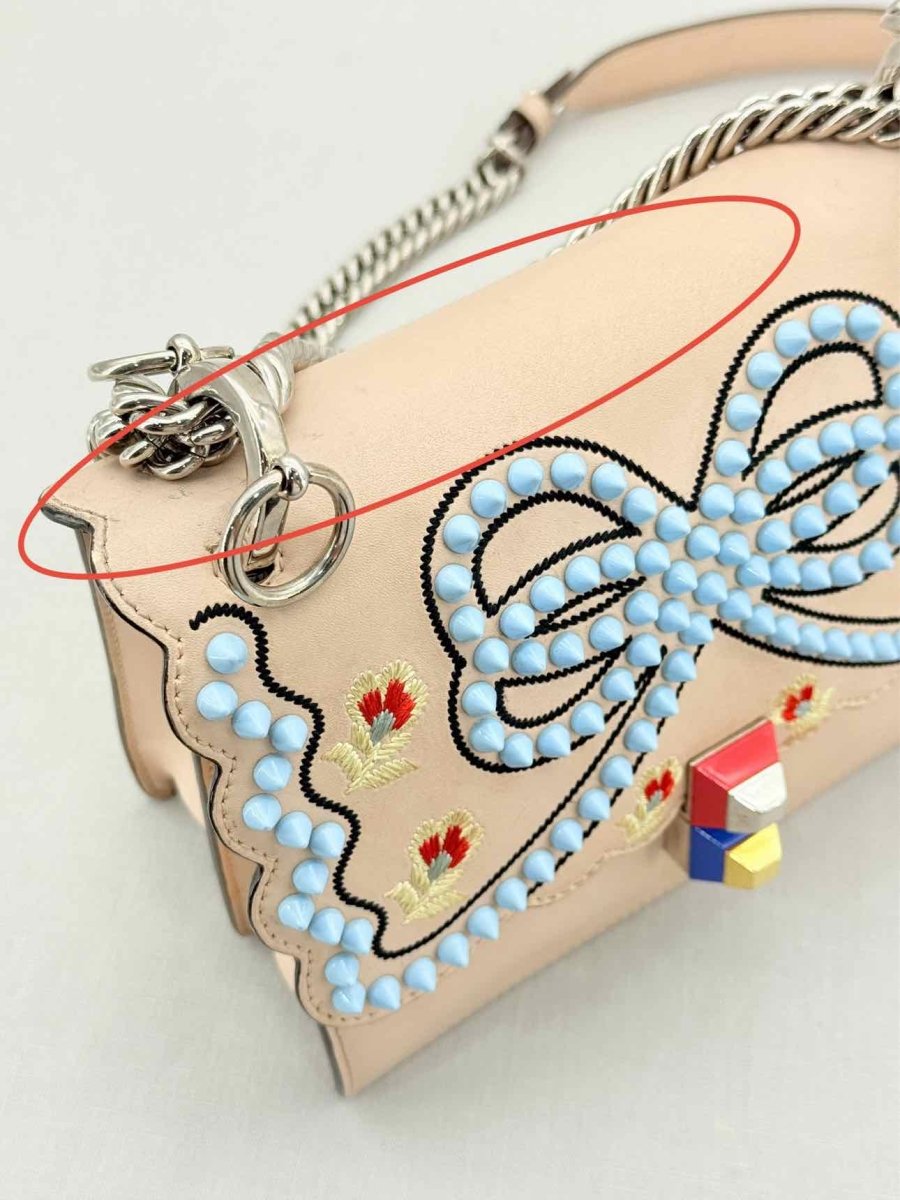 Pre - loved FENDI Kan I Pink Multicolor Shoulder Bag at Reems Closet