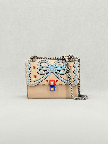 Pre - loved FENDI Kan I Pink Multicolor Shoulder Bag at Reems Closet