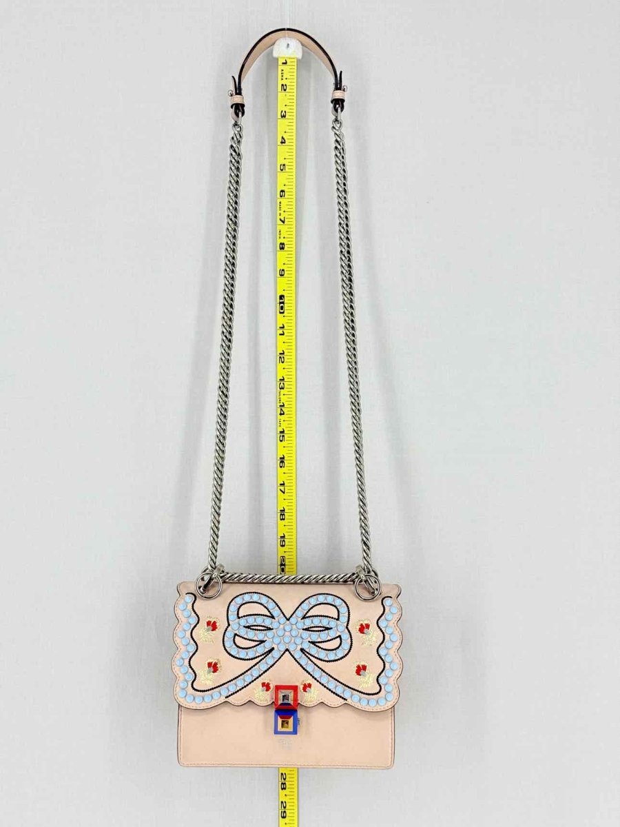 Pre - loved FENDI Kan I Pink Multicolor Shoulder Bag at Reems Closet