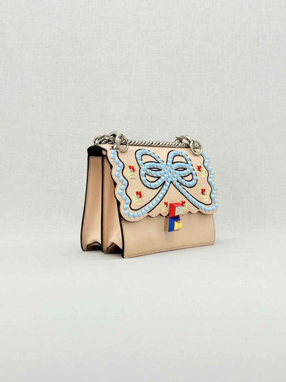 Pre - loved FENDI Kan I Pink Multicolor Shoulder Bag at Reems Closet