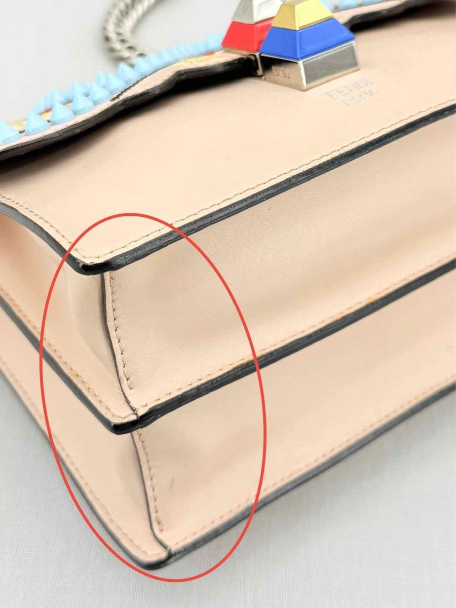 Pre - loved FENDI Kan I Pink Multicolor Shoulder Bag at Reems Closet