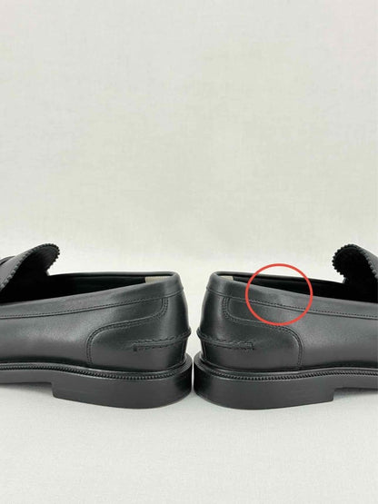 Pre - loved FENDI Karligraphy motif Black Size EU 38.5 Loafers at Reems Closet